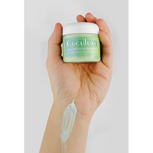 Beesaluxe Cuculuxe Daily Dew Facial Moisturizer ? Hydrating Face Cream with Cucumber, Hyaluronic Acid & Aloe ? Gentle Daily Moisturizer for Sensitive Skin