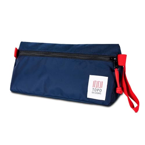 3L Travel Dopp Kit for Personal Care Essentials - Navy/Navy, Triangular Shape, Recycled Nylon