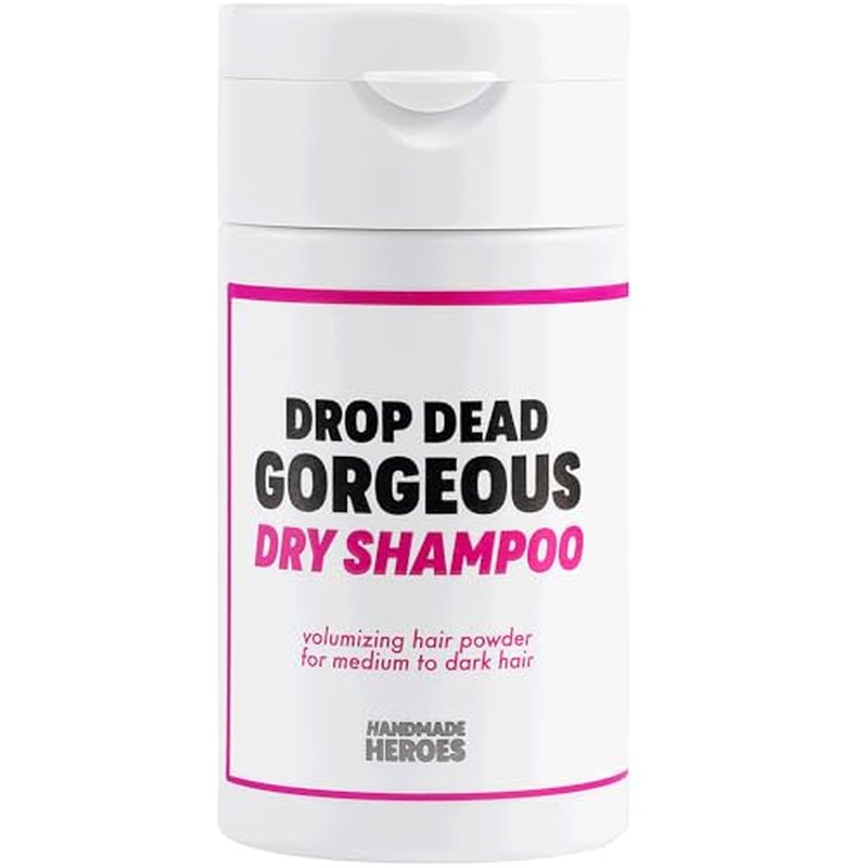 Handmade Heroes Non Aerosol Dry Shampoo Powder 1.8oz 100% Natural & Vegan Volumizing Powder For Dark Hair & Brunette Hair