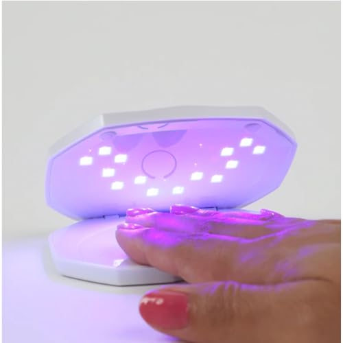 HOMEI Gel Nail Lamp with UV Reduction, Portable Light for Polish (Rechargeable), Compact Mini Design, 25 Sec LED Nail Drying for Gel Lamp NV & Cordless Use