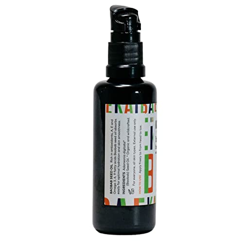 Organic Baobab Oil | Hair & Skin Moisturizer | Microbiome Friendly | Cold-Pressed & Wildcrafted | Vegan, Clean Label (50ml)