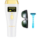 Gransumr White-Purple IPL Hair Removal Device for Body & Face, Painless & Fast, 86% Hair Reduction, 5 Modes, 8-Min Full Body Use