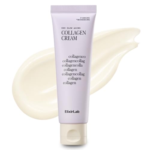Korean Collagen Moisturizer with Peptides & Niacinamide - Anti-Aging Cream for Dry Skin