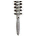 Olivia Garden Ceramic + Ion Turbo Vent Pro Hair Brush - Round Dry Brush - Not Electrical - Professional Blowout Brush for Fine Hair - For Short and Medium Lengths