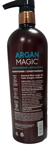 Argan Magic 32 oz Moisturizing Conditioner for Damaged Hair - Nourishes & Repairs, Paraben Free