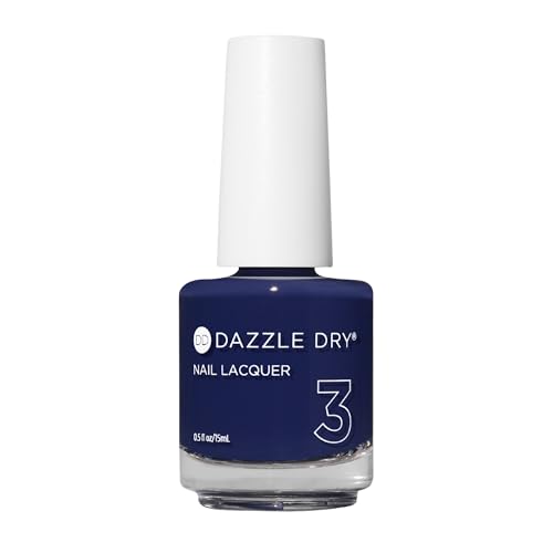 Dazzle Dry Nail Lacquer (Step 3) - Midnight Sky - A rich deep inky blue. Full coverage cream. (0.5 fl oz)