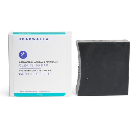 Soapwalla Activated Charcoal & Petitgrain Cleansing Bar - Vegan, All Skin Types