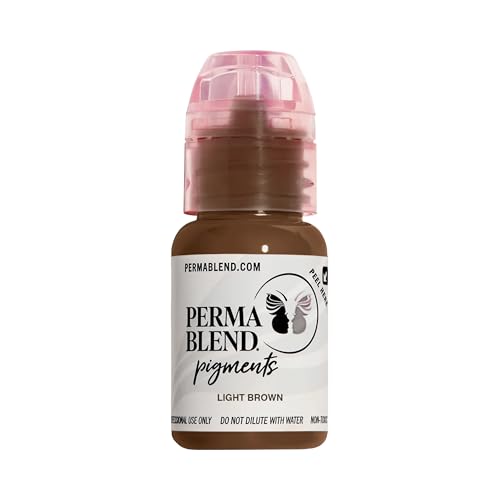 Perma Blend Light Brown Eyebrow Tattoo Ink Pigment - 1/2 oz Professional Microblading Supplies