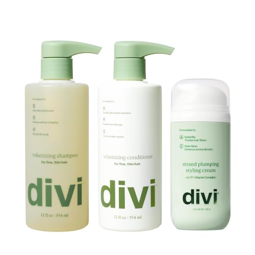 Volumizing Hair Care Set - Shampoo, Conditioner & Thickening Styling Cream