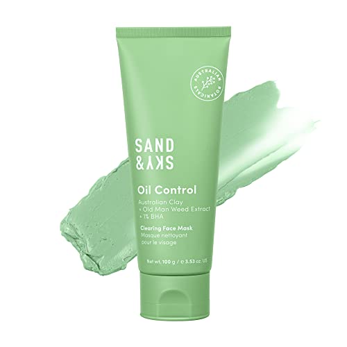 Sand & Sky Oil Control Clay Face Mask with Salicylic Acid & Niacinamide for Blemish-Prone Skin