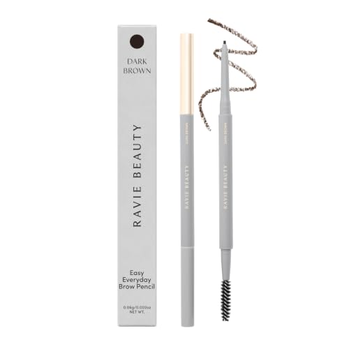 Dark Brown Eyebrow Pencil - Hair-Like Strokes, Long-Lasting & Smudge Proof - Ravie Beauty