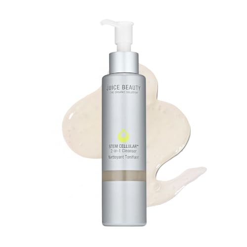 Juice Beauty Stem Cellular Face Cleanser - 2-in-1 Gentle Face Wash & Makeup Remover, Vegan & Organic, 4.5 fl oz