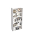 White 5-Tier Wooden Cube Book Shelf - 54 Inch Storage Organizer for Any Space