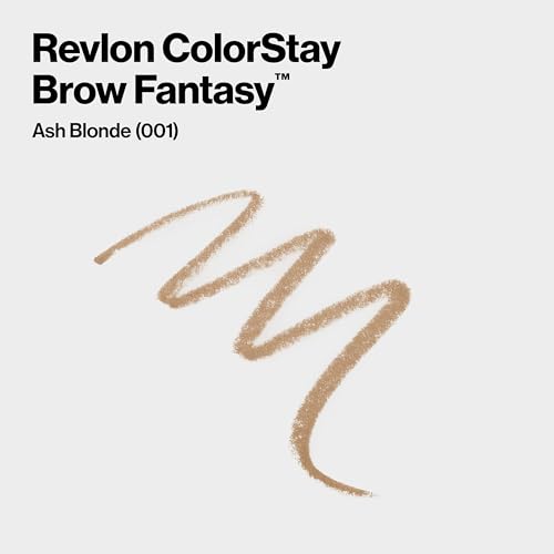 Revlon ColorStay Brow Fantasy, All In One Eyebrow Powder Pencil with Shaping Clear Gel, Gel Infused with Panthenol, Smudge-proof, 16HR Visibly Full Brows, 001 Ash Blonde