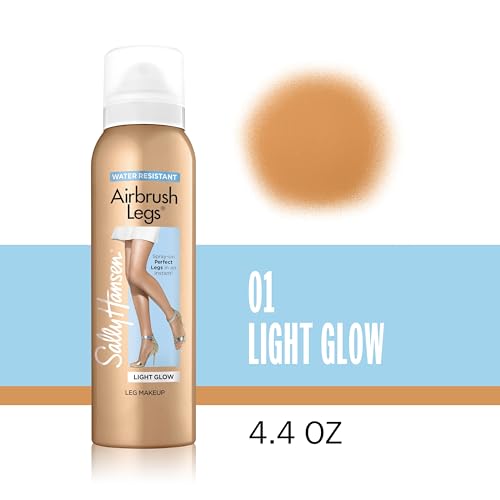 Sally Hansen Airbrush Legs Spray-On Makeup Light Glow 4.4 Fl Oz Pack of 2 - Flawless, Water & Transfer Resistant