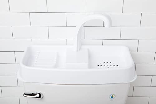 Toilet Tank Sink Adapter - Space-Saving Hand Washing Solution, Fits 16.8-20 Inch Toilets