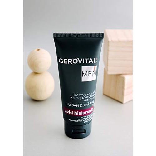 Gerovital MEN - After Shave Balm with Hyaluronic Acid | Moisturizing and Repairing Effect, 100 mililiters
