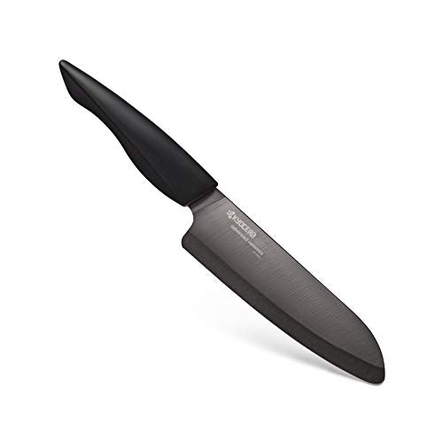 KYOCERA InnovationBlack Ceramic Chef's Santoku Knife 5.5-Inch - Black/Black, 1-Piece Set