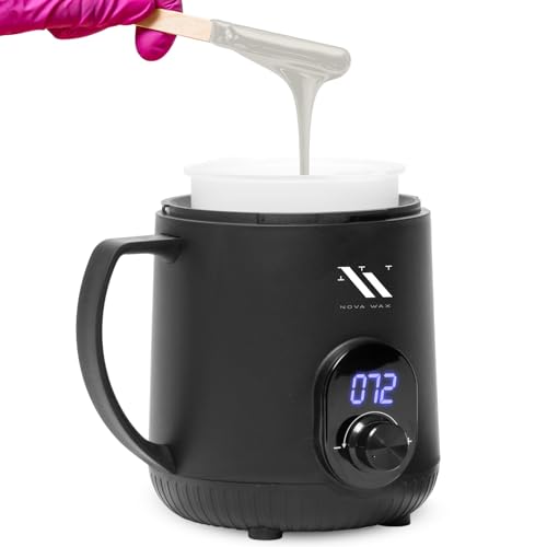 Nova Wax Warmer - Digital Mini Hard Wax Heater for Hair Removal, 8.4oz