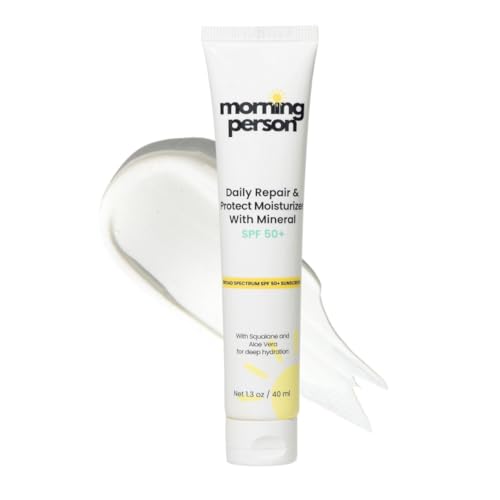 Mineral SPF 50+ Face Moisturizer with Non-Nano Zinc Oxide + Squalane – 2-in-1 Daily Sunscreen & Hydration
