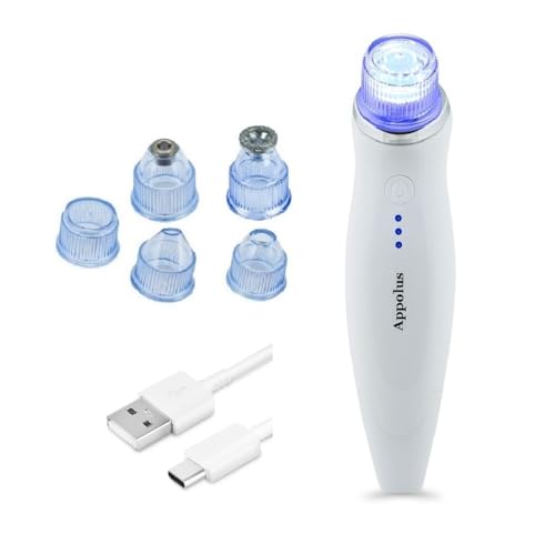 3-in-1 Diamond Microdermabrasion Machine - Vacuum & Light Therapy Tool - Anti-Aging Device for Face & Neck - Skin Tightening - Wrinkle Reducing - Jawline Definition