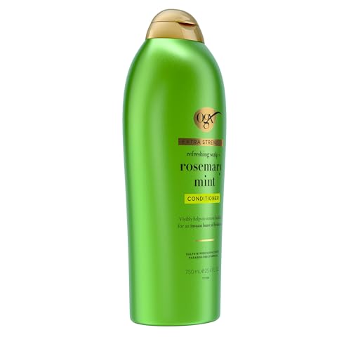 OGX Extra Strength Refreshing Scalp + Rosemary Mint Conditioner,Nourishing Hair & Scalp Conditioner Infused with Rosemary for Healthy-Looking Hair,Sulfate-Free Surfactants,25.4 fl. oz,(Pack of 2)
