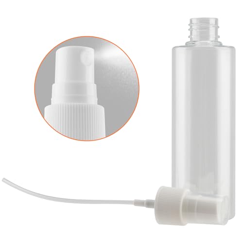50 Pack Clear Plastic Spray Bottles - Refillable 4 oz Mist Sprayers for Travel & Beauty