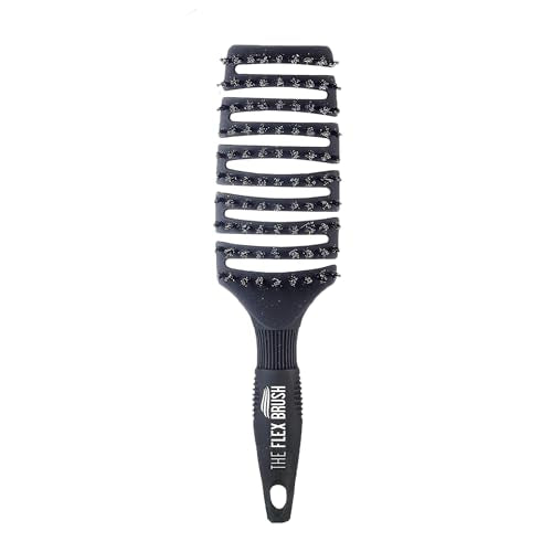 Flex Brush Vented Hair Brush for Blow Drying XL Black - Detangling & Massaging