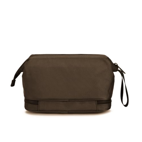 Travel Toiletry Bag Organizer for Men & Women with Multiple Compartments - Dark Chocolate