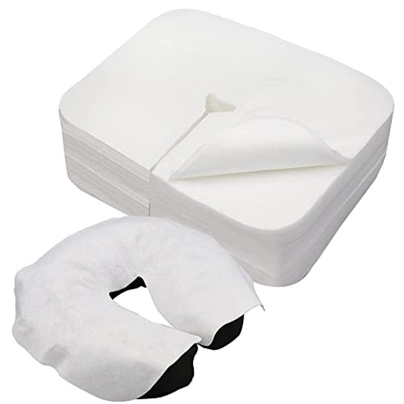 300 Count Disposable Face Cradle Covers, Massage Face Covers Medical-Grade Ultra Soft Large Headrest Covers for Massage Tables & Massage Chairs