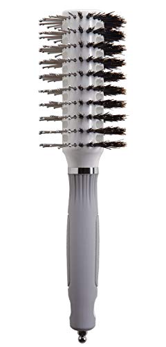 Olivia Garden Turbo Vent Oval Twin & 100% Boar Hair Hair Brush - 1 Pack