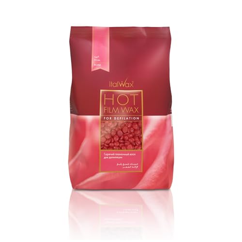 Hard Wax Beads for Hair Removal - Rose Scented, 2.2 lb - Medium-Long Setting, Stripless, Coarse Hair, Large Areas, Made in Italy