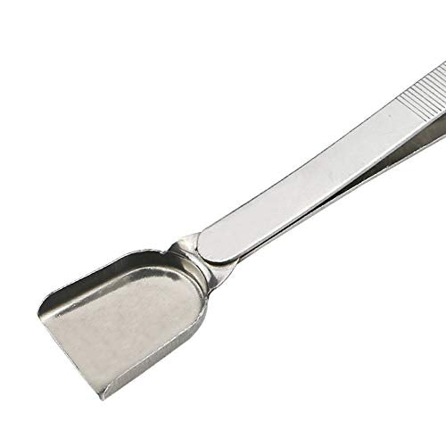 2 Pcs Stainless Steel Handy Tweezer with Scoop Diamond Tweezer for Rhinestone Gems Crystals Beads