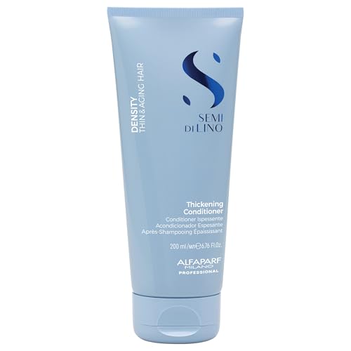ALFAPARF MILANO Semi di Lino Density Thickening Conditioner 6.76 Fl Oz - Nourishing Color-Safe Volumizer