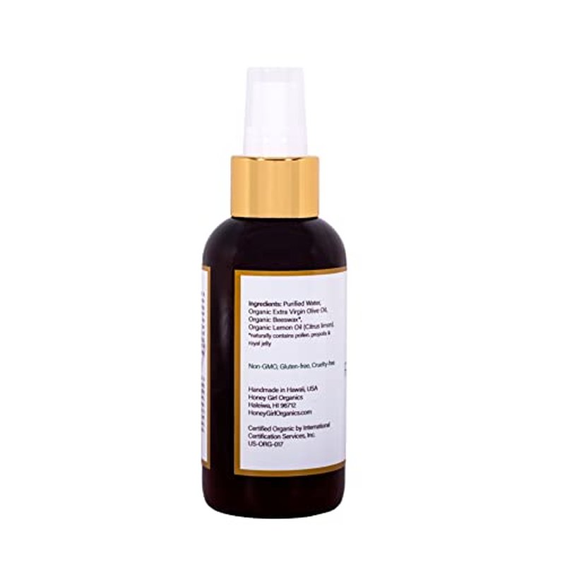 Honey Girl Organics Facial Cleanser, USDA Organic Cleanser & Makeup Remover w/Beeswax, EVOO & Lemon Oil. Remove Dirt, Balance Skin, Ease Inflammation. Naturally has pollen, propolis, royal jelly. 4oz