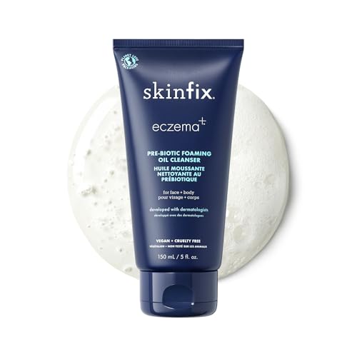 Skinfix Pre-Biotic Face + Body Foaming Oil Cleanser - 5 fl oz - Hydrates, Calms with Colloidal Oatmeal, Triple Lipid Complex & Coconut - Accepted by the National Eczema Association - Cruelty Free