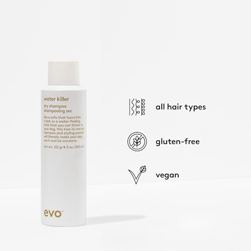 EVO Water Killer Dry Shampoo Brown 4.3oz - Absorbs Oil & Adds Volume