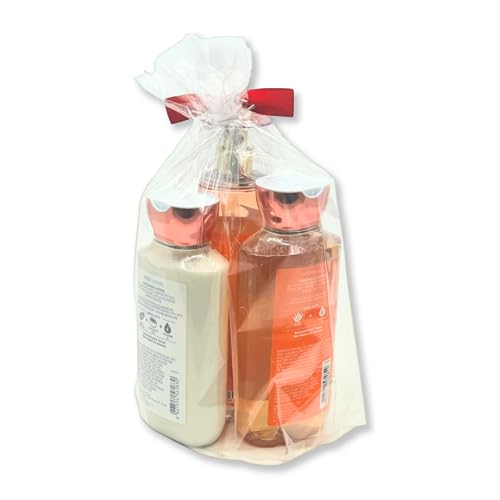Bath & Body Works Pretty as Peach - 3pc bundle - Gift Pack for Holiday - Shower Gel 10 oz - Fine Fragrance Mist 8 oz - Body Lotion 8 oz