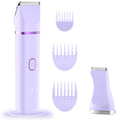 Women's Bikini Trimmer 2-in-1 Waterproof Body Shaver with Narrow & Wide Blades - Lavender