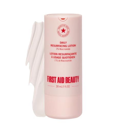 First Aid Beauty Daily Resurfacing Lotion with 2% Niacinamide - 1 oz - Fades Acne Marks, Hydrates & Brightens Skin