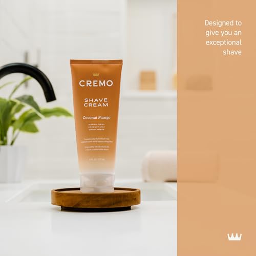 Cremo Women¡¯s Shaving Cream Sensitive Skin, Moisturizing, Coconut Mango, Ultra-Slick Shave Cream for Women, Fights Nicks, Cuts and Razor Burn, 6 Fl Oz