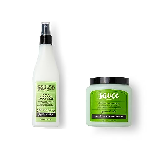 Deep Conditioning Hair Mask & Leave-In Conditioner Set for Curly Damaged Hair - Sulfate & Paraben Free