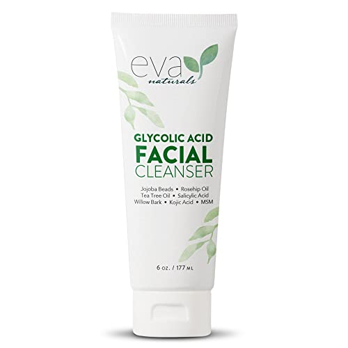 Eva Naturals Glycolic & Salicylic Acid Facial Cleanser - Tea Tree, 1 Fl Oz