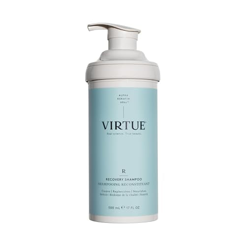 VIRTUE Recovery Sulfate-Free Shampoo with Keratin & Baobab Oil - 17 Fl Oz - Damaged & Color Safe
