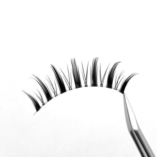 MIKIWI Manga Lashes Natural Look Japanese Style False Eyelashes 4 Pairs Spiky Anime Lashes Clear Band Cosplay Eyelashes