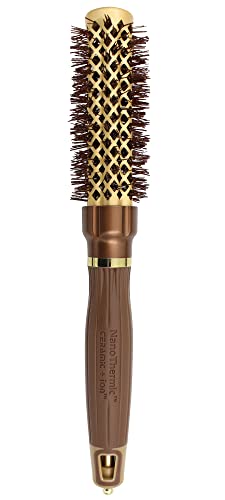 Olivia Garden NanoThermic PowerGrip 1-Inch Ceramic Round Hair Brush for Medium to Thick Hair