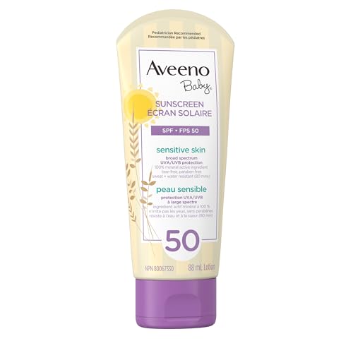Baby Mineral Sunscreen Lotion SPF 50 with Zinc Oxide Travel Size 88mL