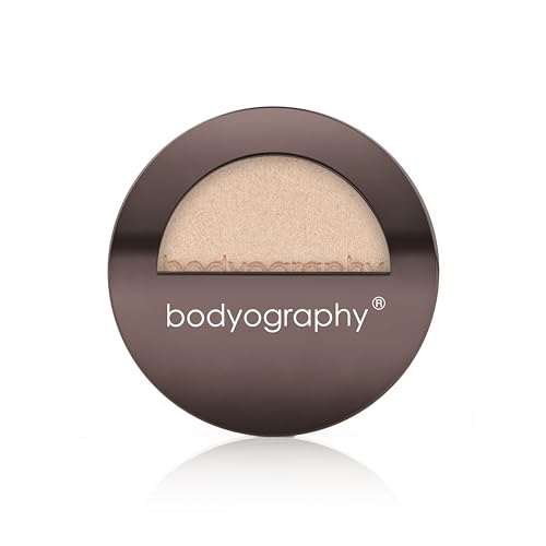 Bodyography Highlighter Pressed Powder, From Within | Universal Shade Powder Compact for Face, Eyes & Body | Buildable Wet or Dry Application | Silky, Finely Milled, Long-Wear Glow for All Skin Tones