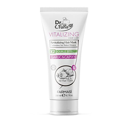 FARMASi Dr. C. Tuna Vitalizing Hair Conditioner, 6.7 fl. oz / 200 ml, Deeply Moisturizing, Repair and Restore Hair, Garlic & Capixyl Double Effect
