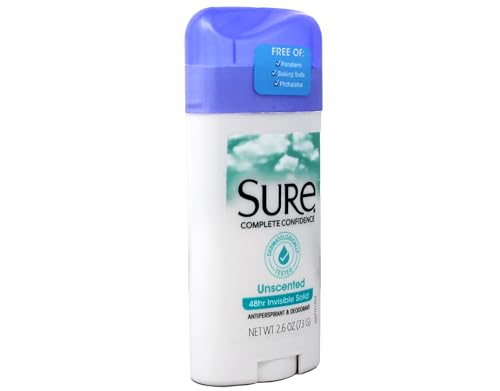 Sure Unscented Invisible Anti-Perspirant Deodorant Stick 2.60 oz Pack of 10